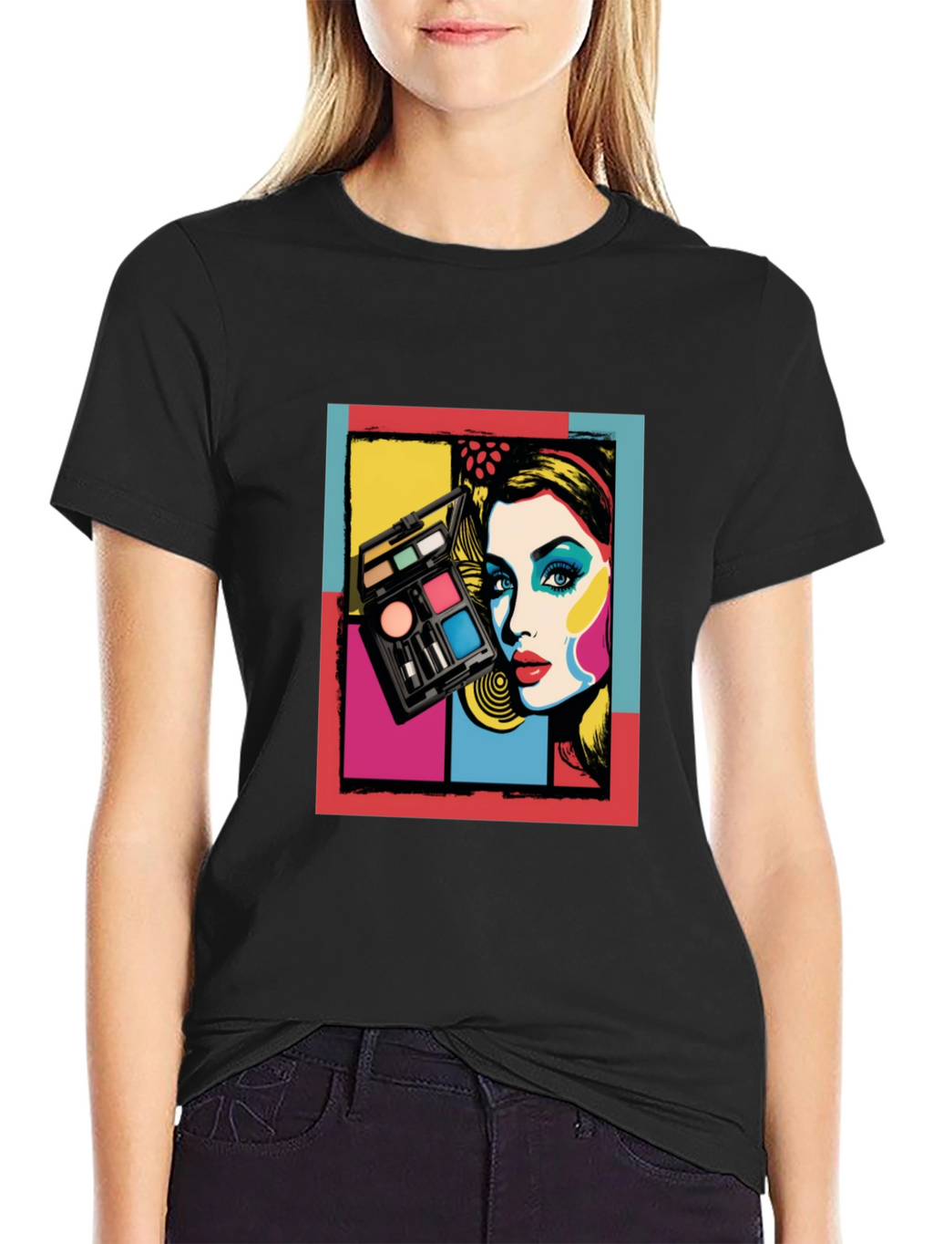 Retro Makeup Artist T-Shirt - Pop Art Fashion Tee