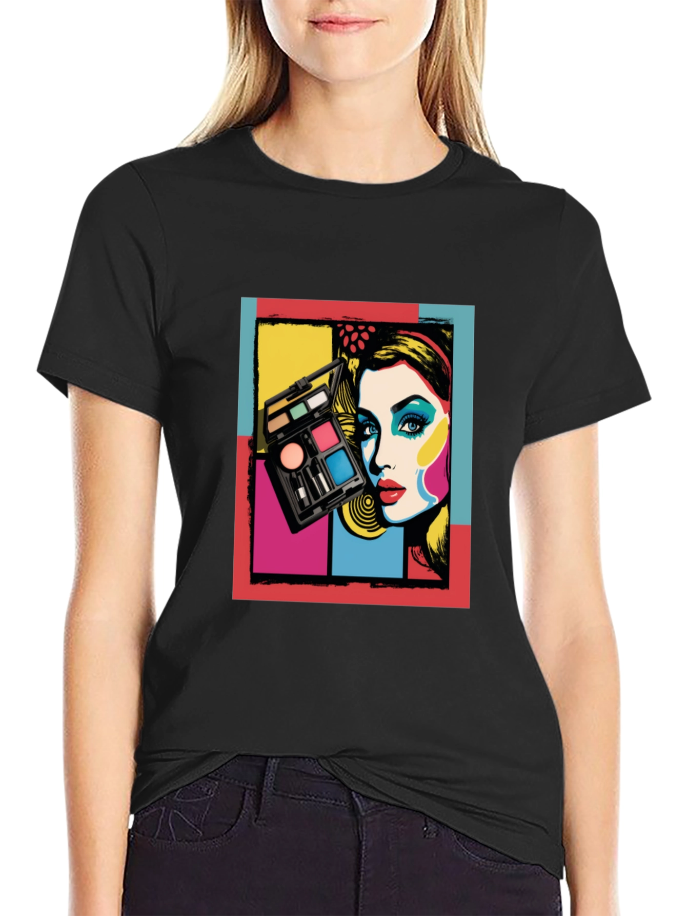 Retro Makeup Artist T-Shirt - Pop Art Fashion Tee