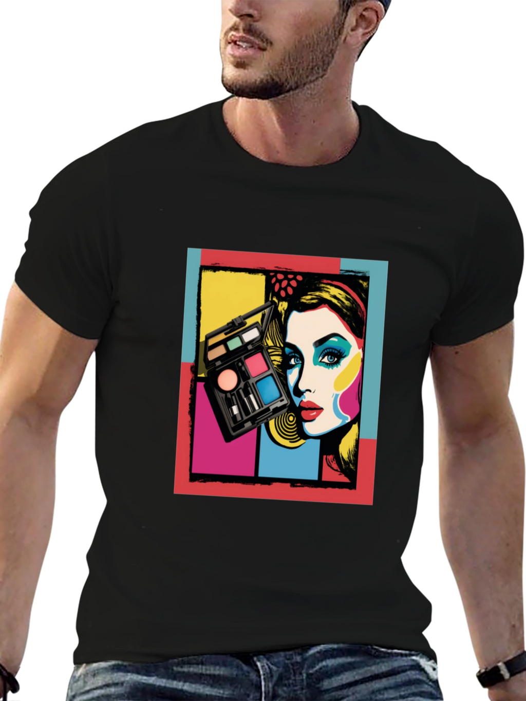 Retro Makeup Artist T-Shirt - Pop Art Fashion Tee