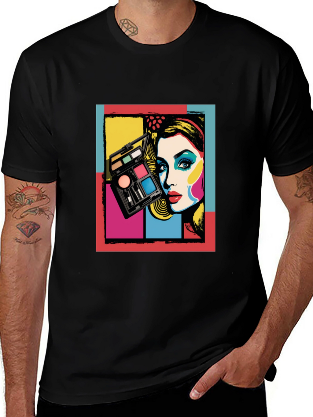 Retro Makeup Artist T-Shirt - Pop Art Fashion Tee