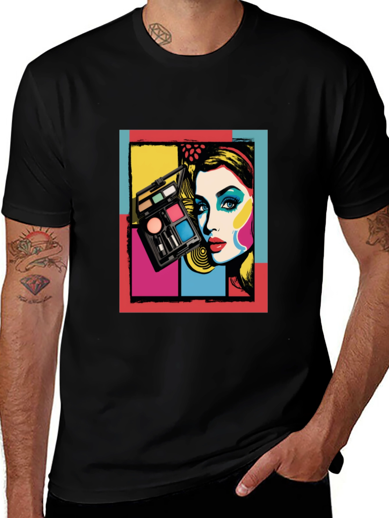 Retro Makeup Artist T-Shirt - Pop Art Fashion Tee
