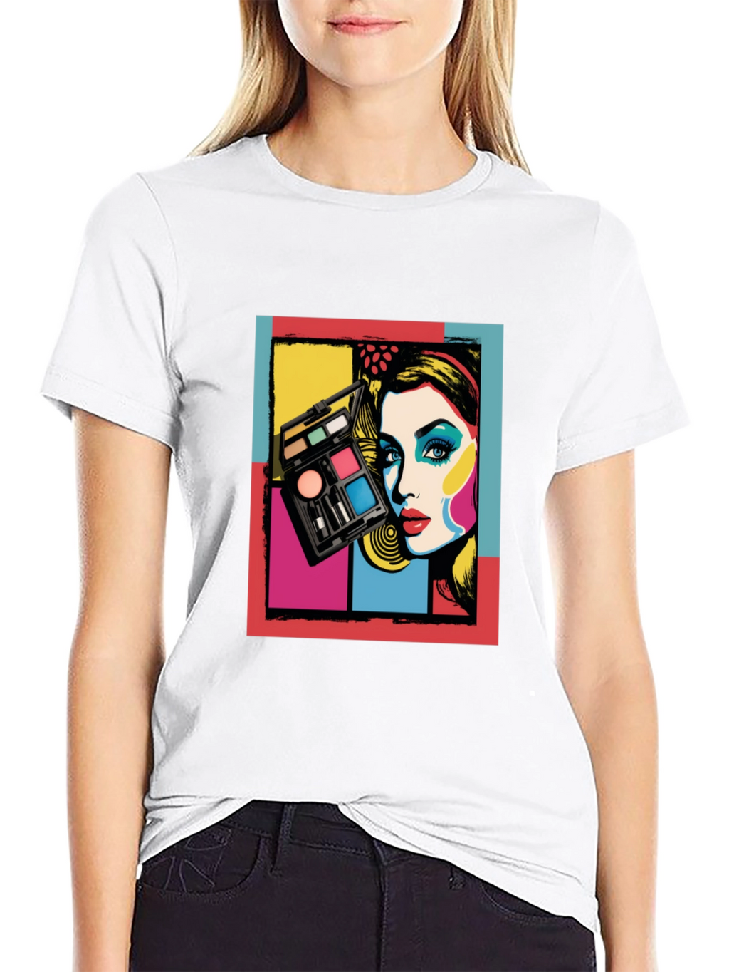 Retro Makeup Artist T-Shirt - Pop Art Fashion Tee