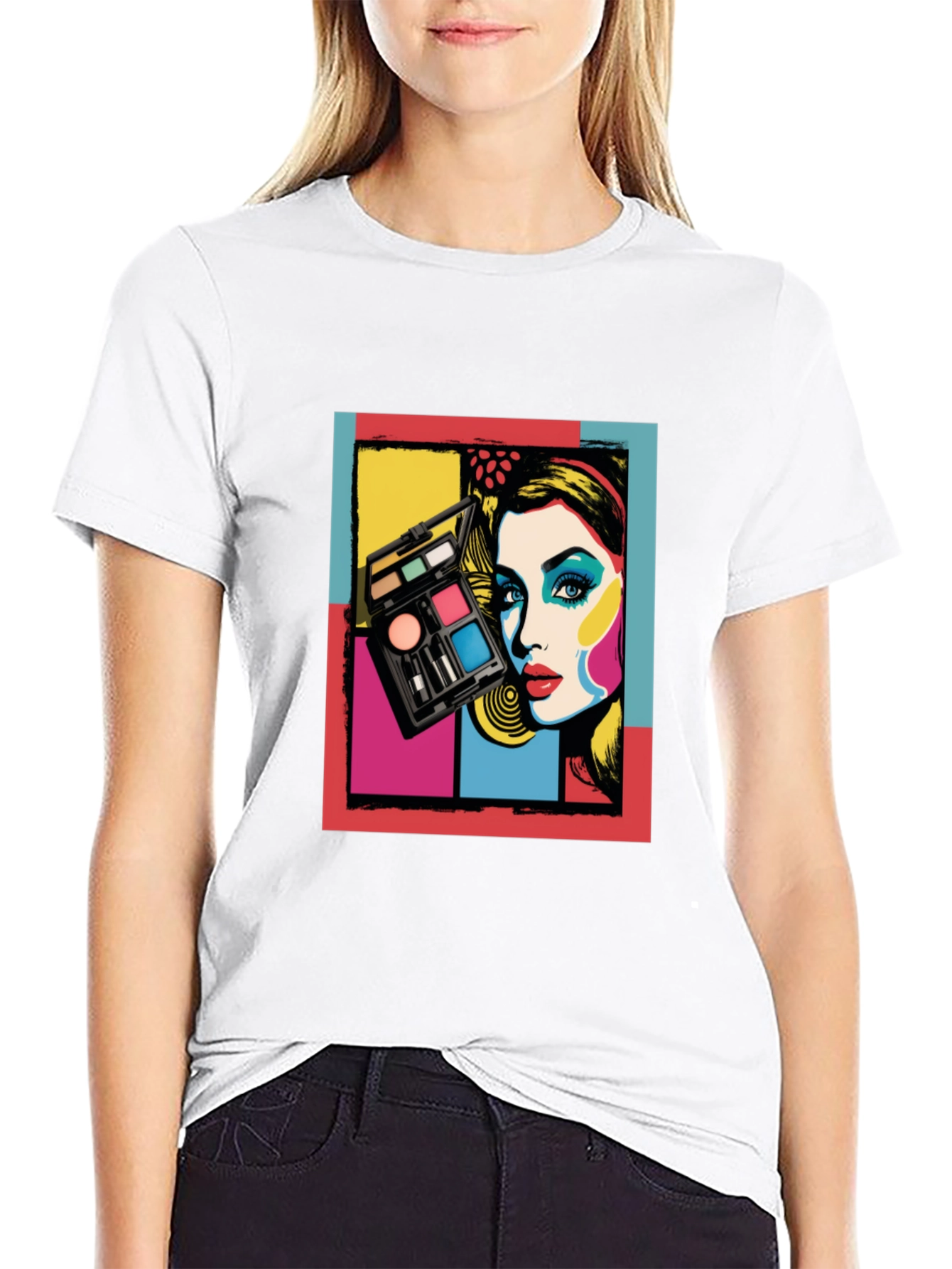 Retro Makeup Artist T-Shirt - Pop Art Fashion Tee