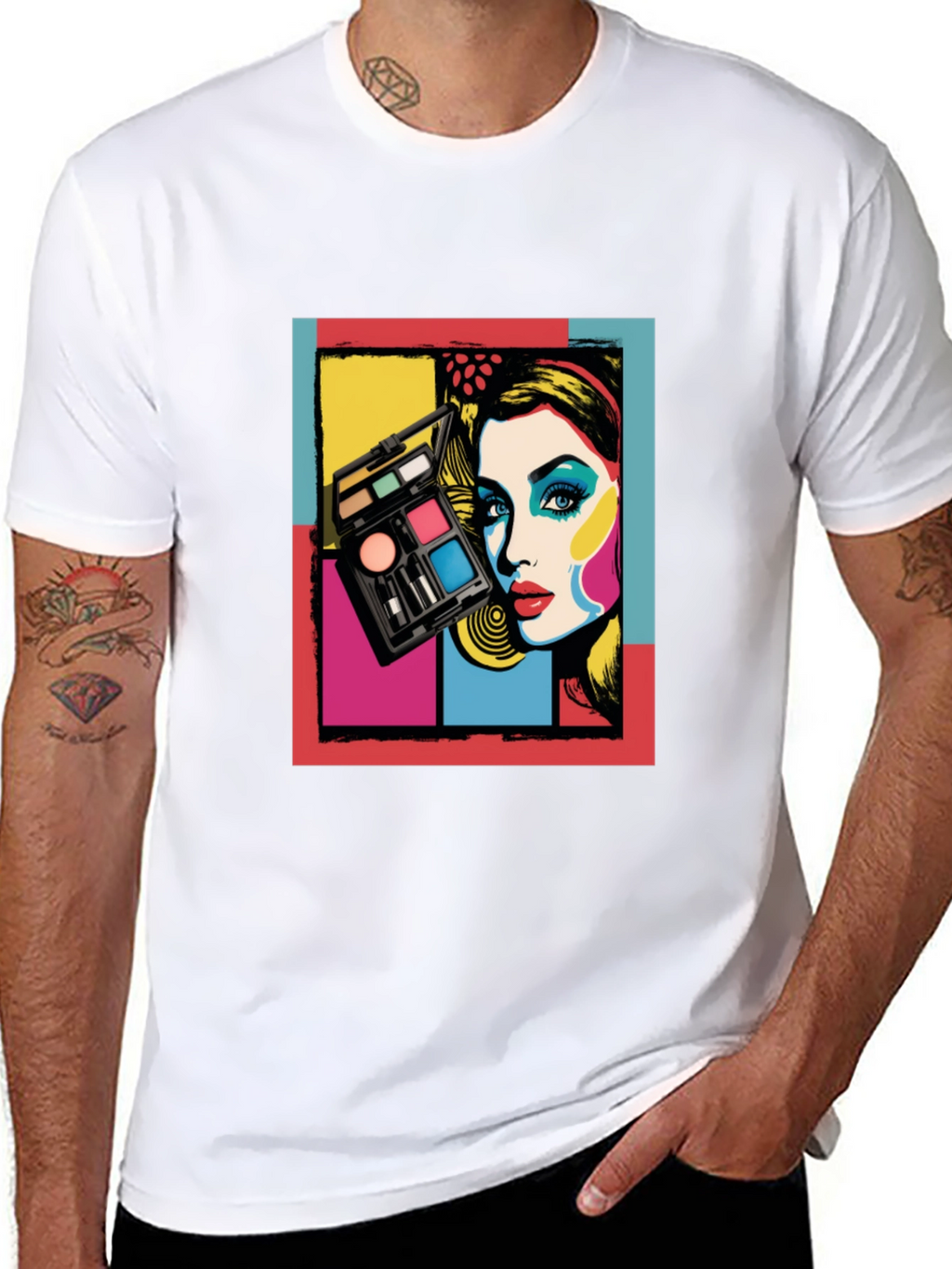 Retro Makeup Artist T-Shirt - Pop Art Fashion Tee