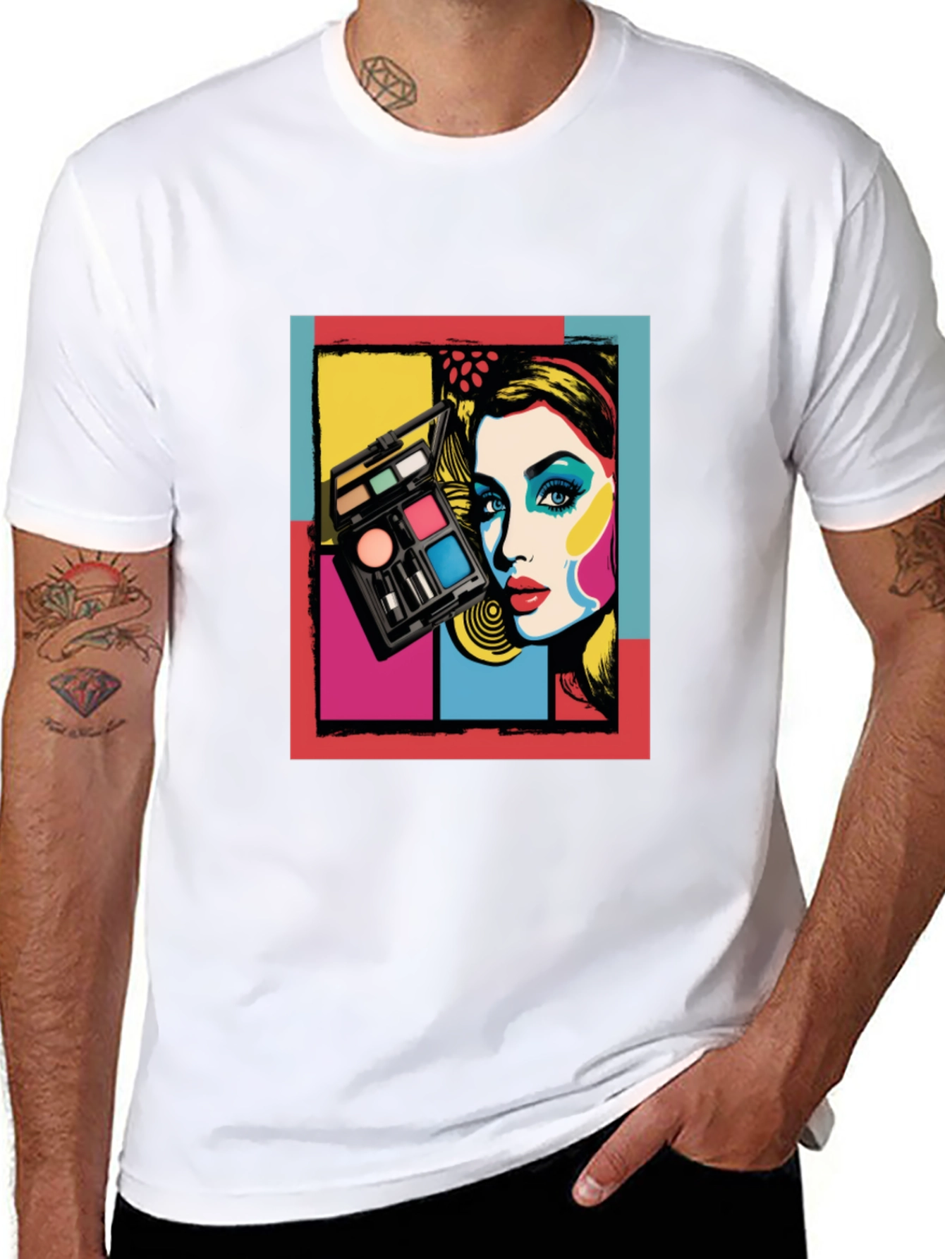 Retro Makeup Artist T-Shirt - Pop Art Fashion Tee
