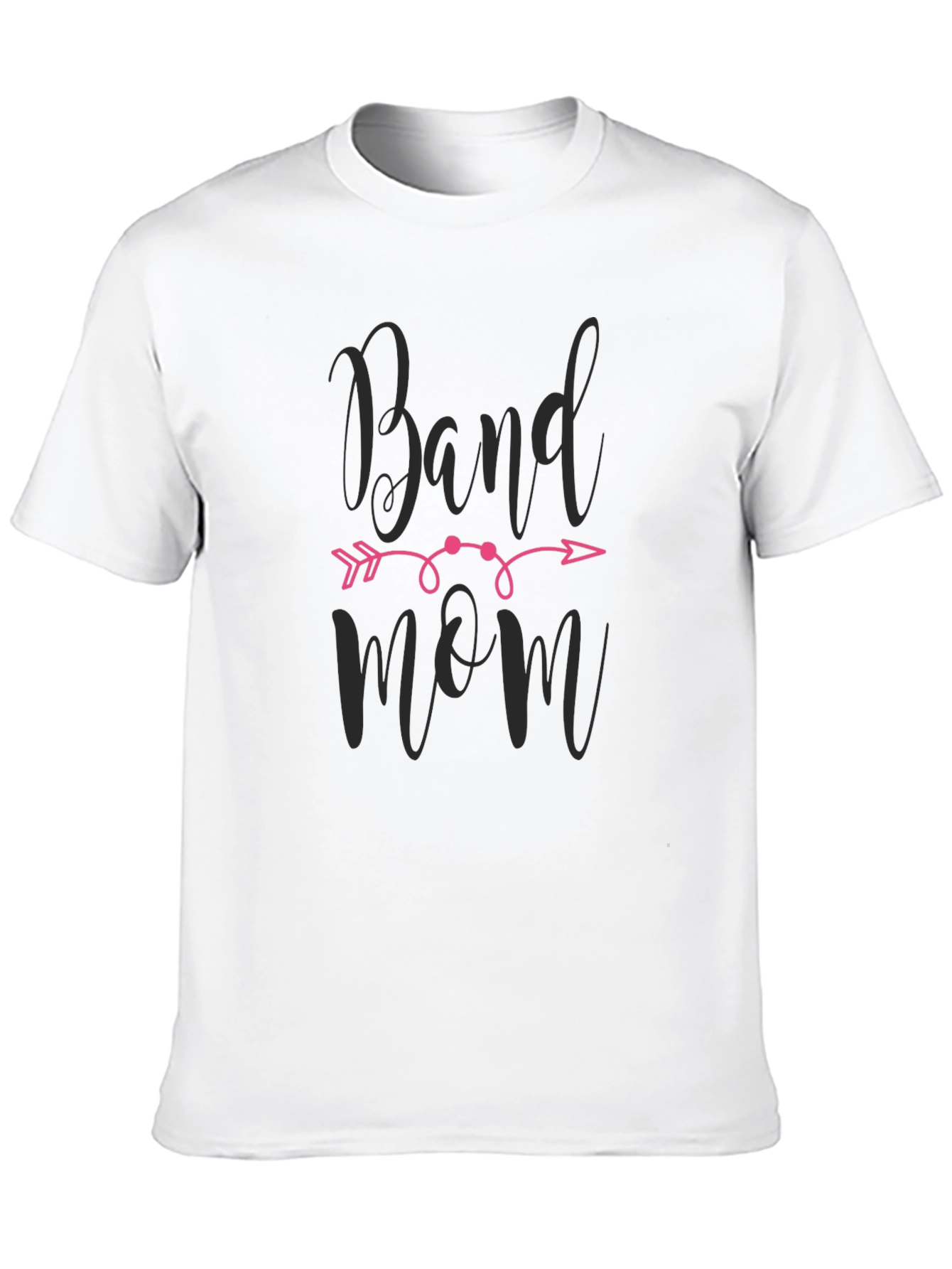 Band Mom Graphic Tee - Black Cotton T-Shirt