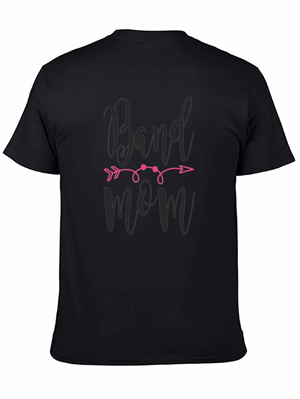 Band Mom Graphic Tee - Black Cotton T-Shirt