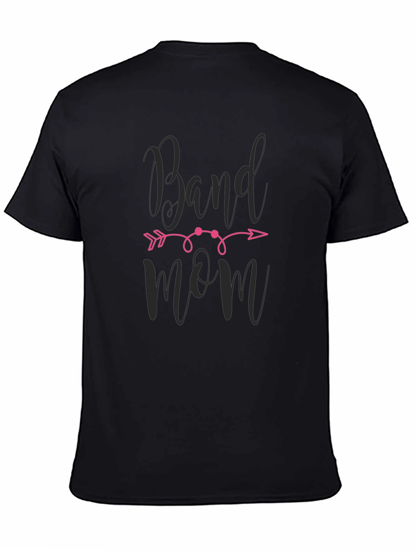 Band Mom Graphic Tee - Black Cotton T-Shirt
