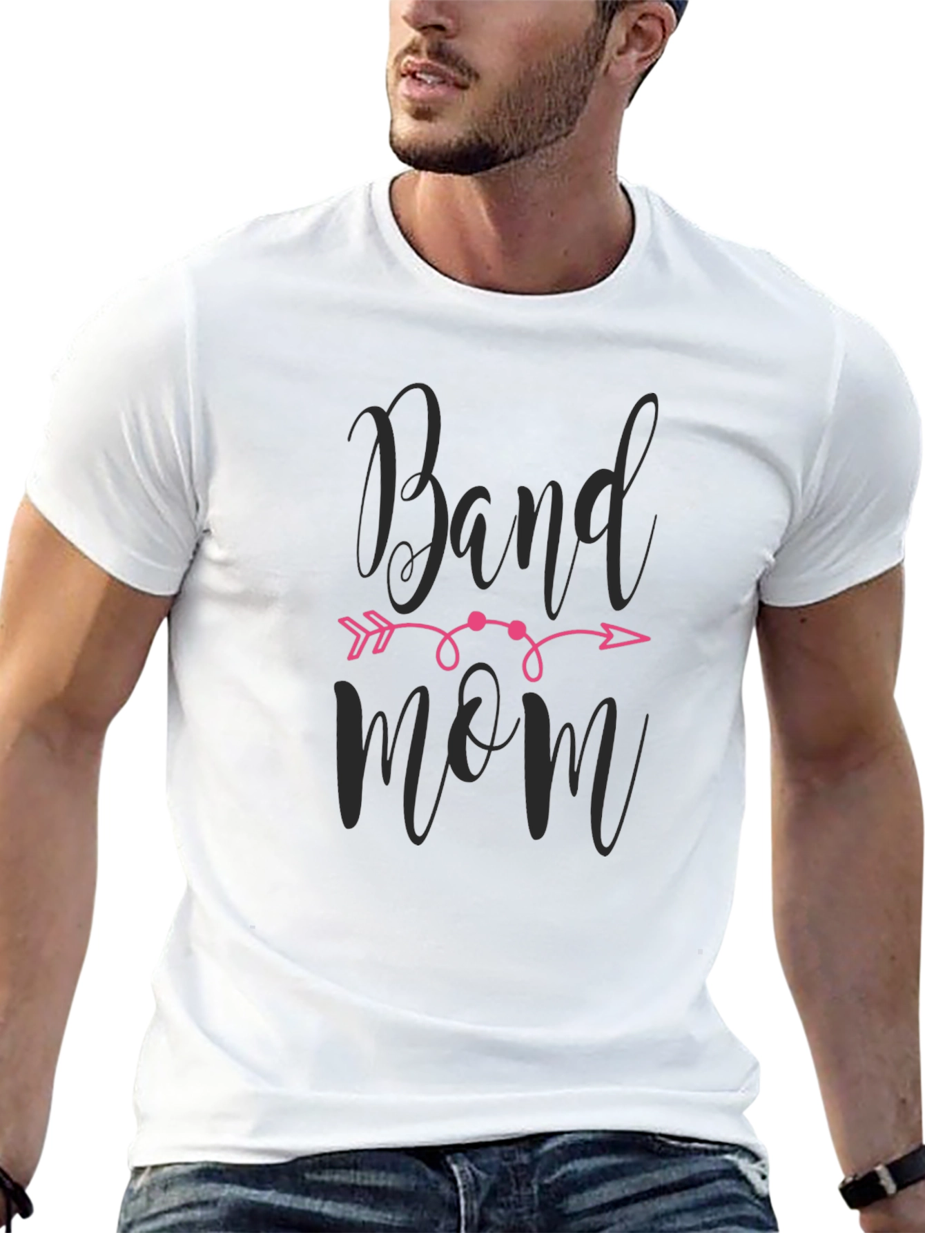 Band Mom Graphic Tee - Black Cotton T-Shirt