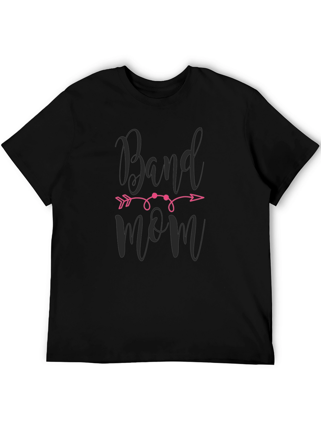Band Mom Graphic Tee - Black Cotton T-Shirt