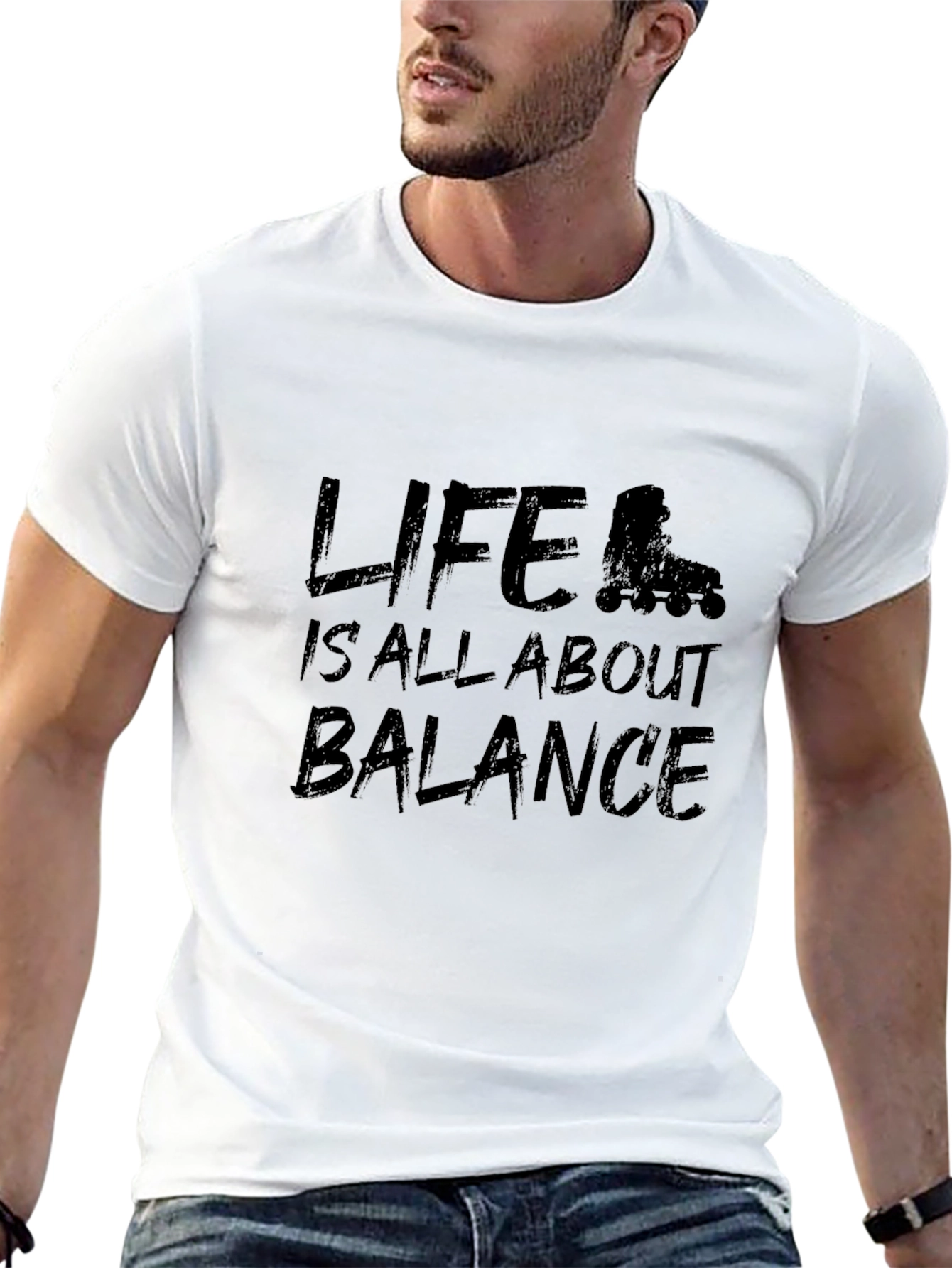 Life is About Balance Roller Skate T-Shirt