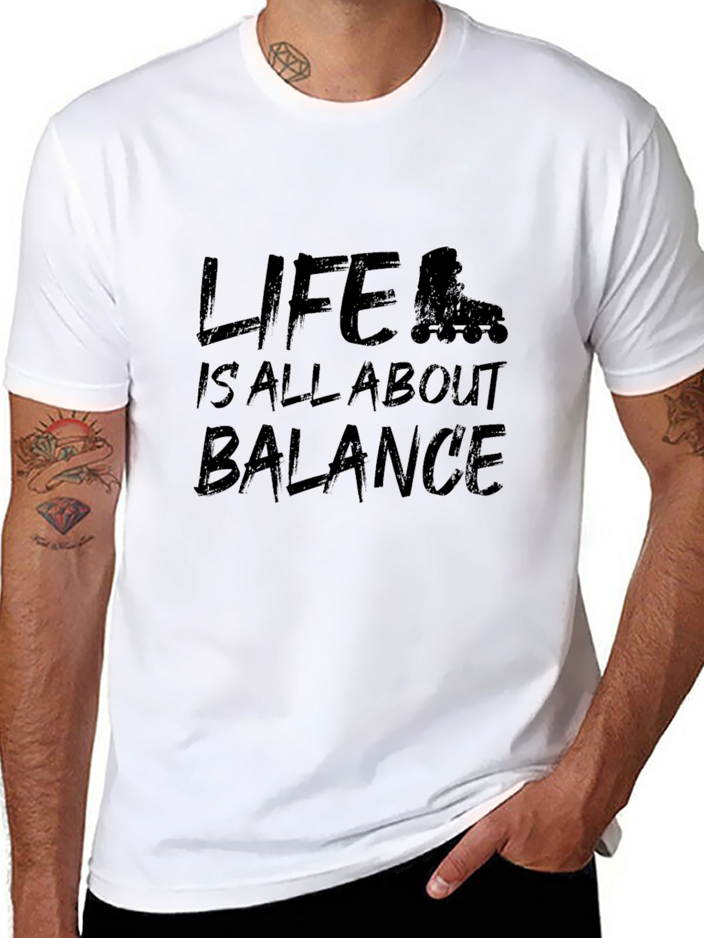 Life is About Balance Roller Skate T-Shirt