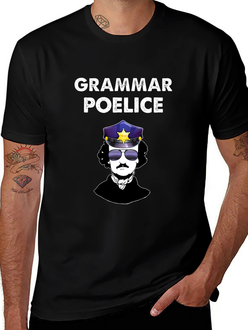Grammar Poe-lice T-Shirt | Edgar Allan Poe