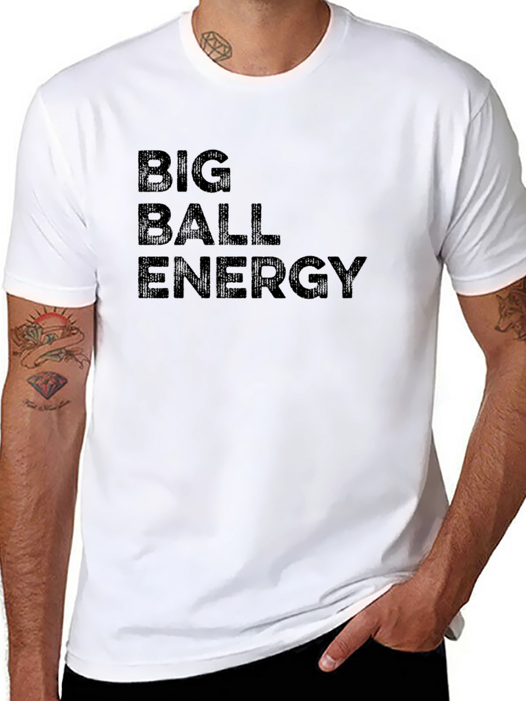 Big Ball Energy Mens Black T-Shirt