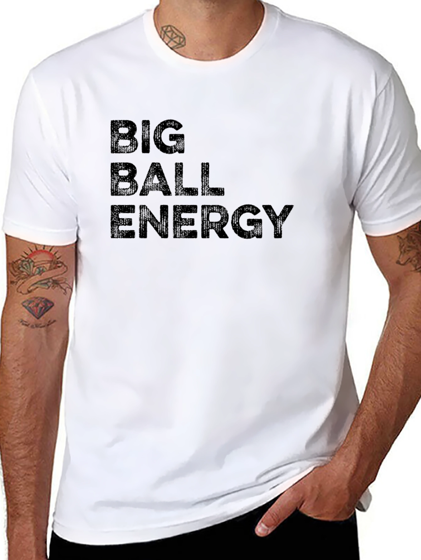 Big Ball Energy Mens Black T-Shirt