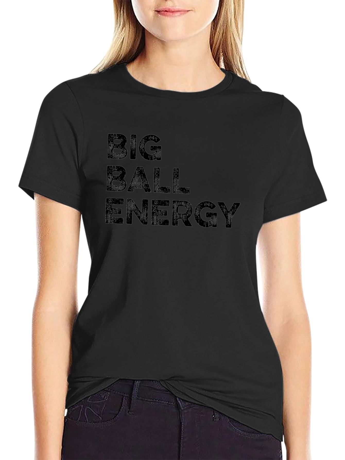 Big Ball Energy Mens Black T-Shirt