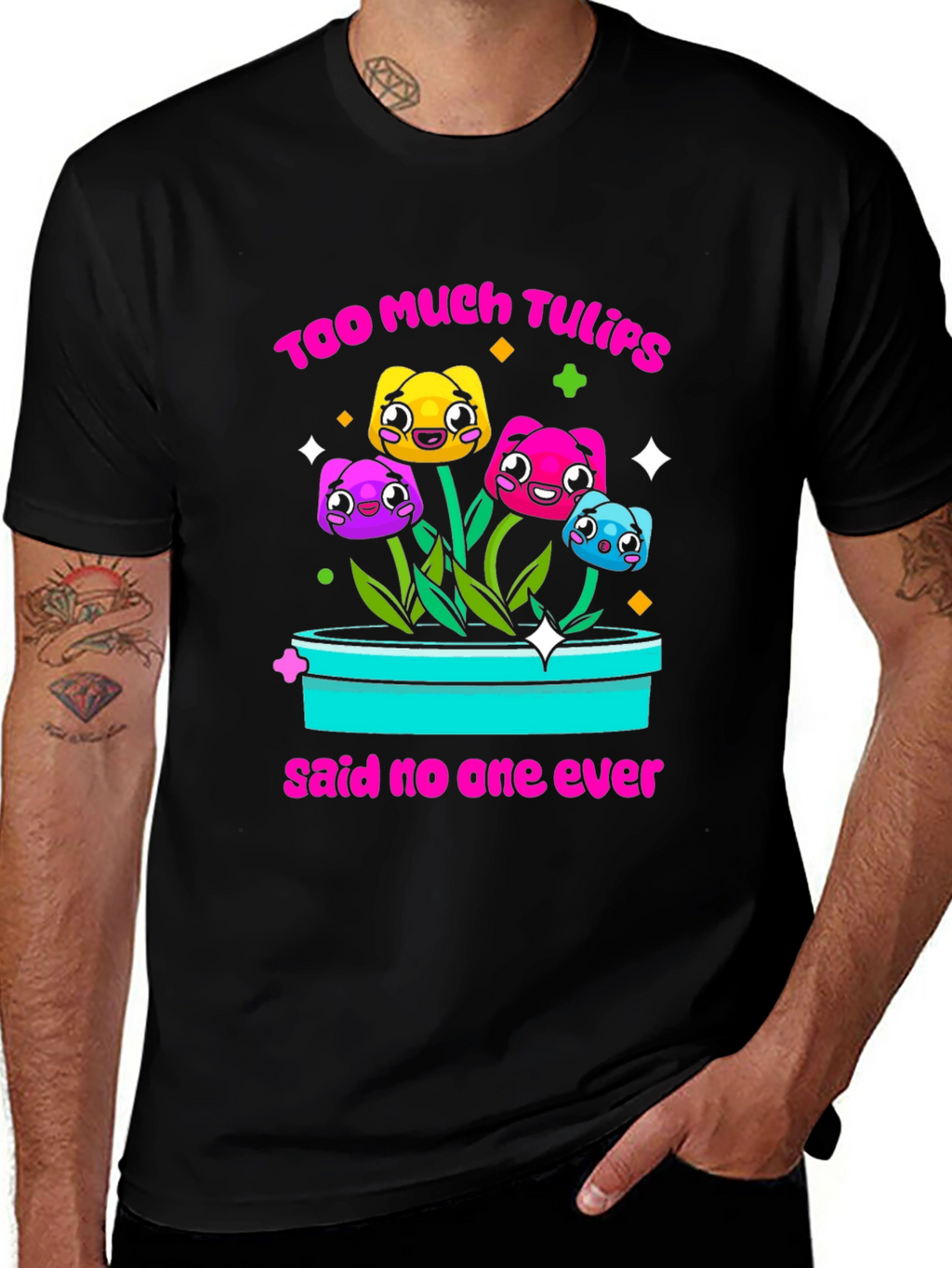 Too Much Tulips Funny T-Shirt