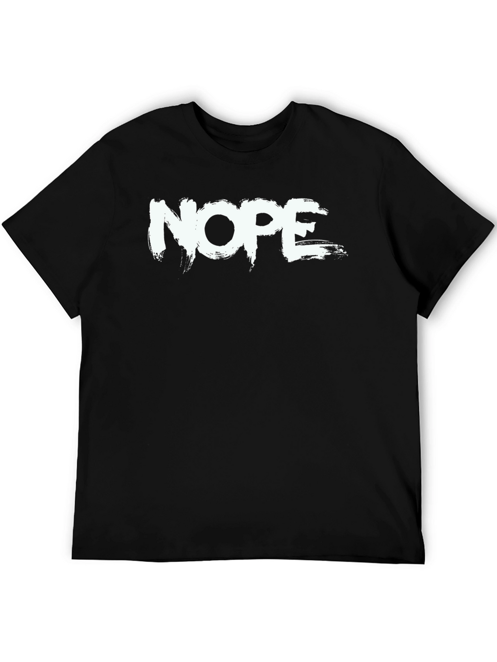 Nope Graphic T-Shirt - Casual Short Sleeve Tee