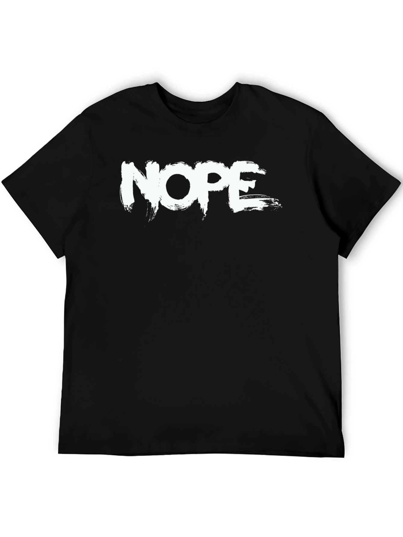 Nope Graphic T-Shirt - Casual Short Sleeve Tee