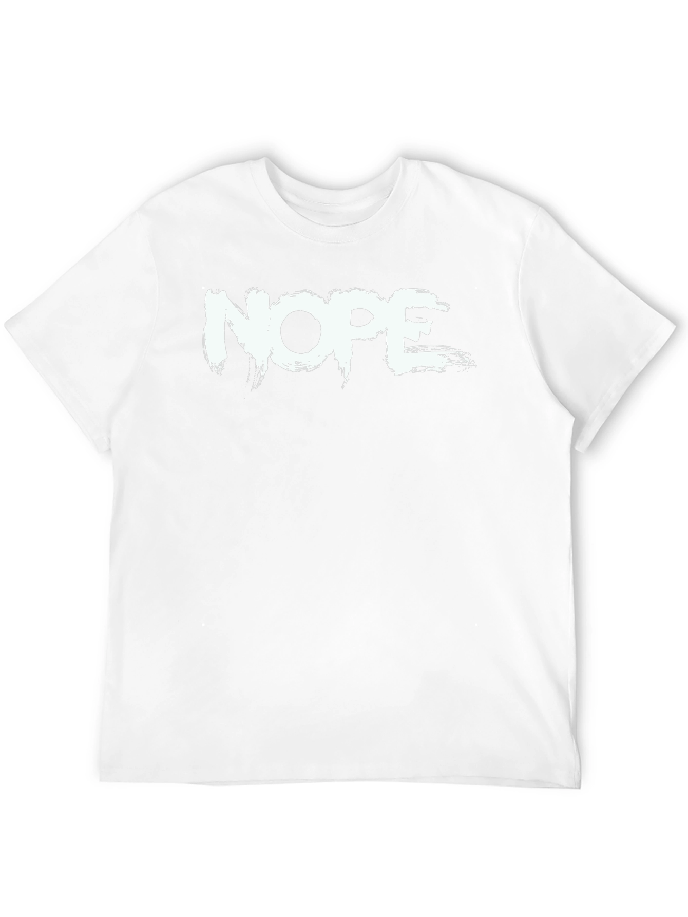 Nope Graphic T-Shirt - Casual Short Sleeve Tee