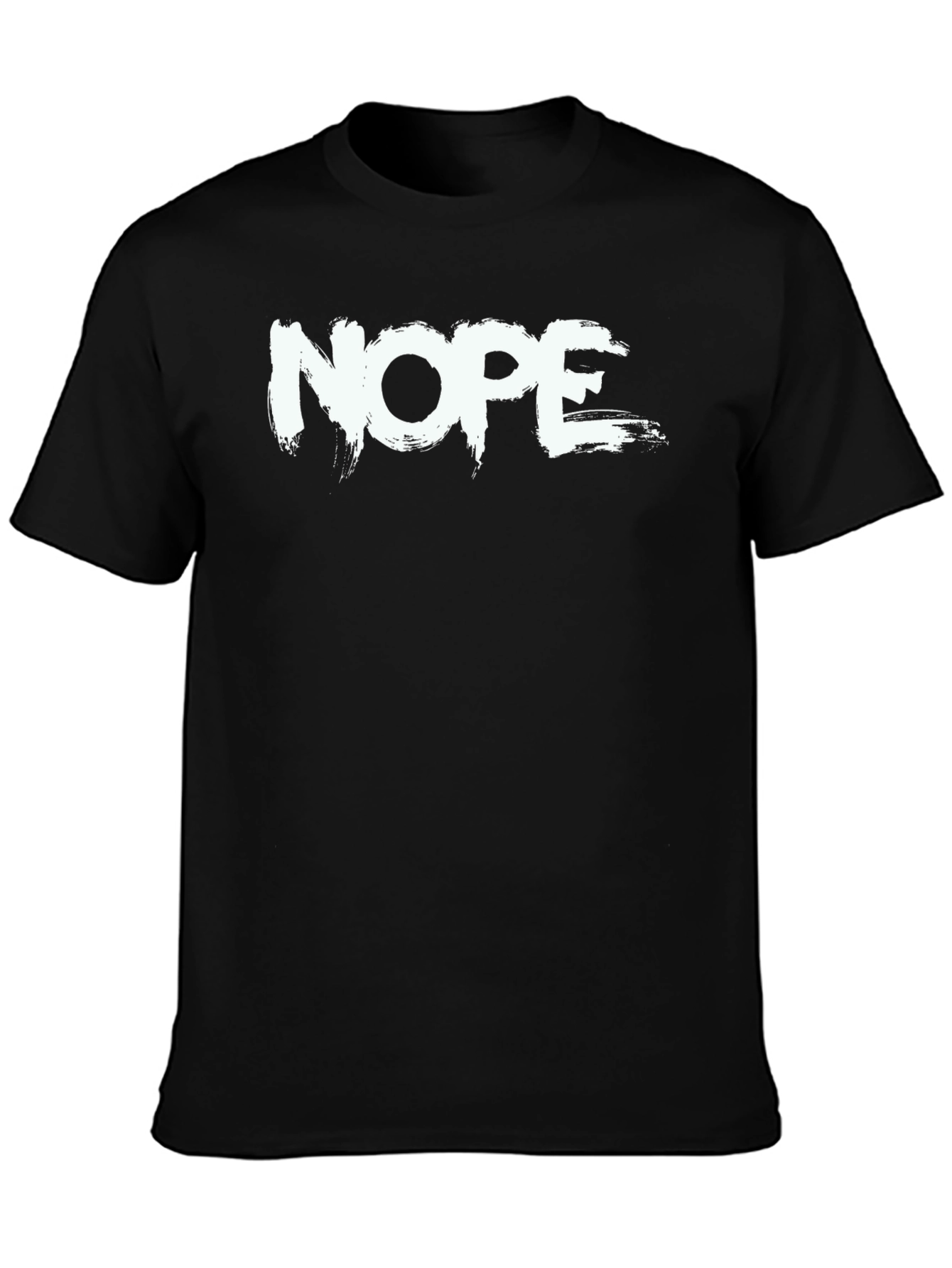Nope Graphic T-Shirt - Casual Short Sleeve Tee