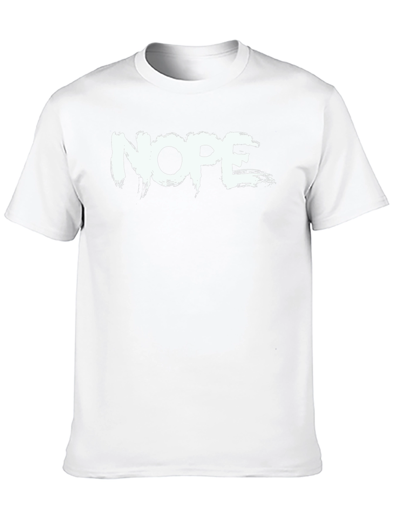Nope Graphic T-Shirt - Casual Short Sleeve Tee