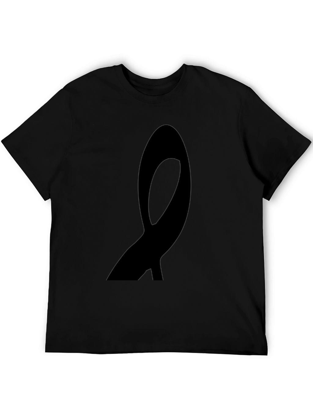 Black Ribbon Graphic Tee - Awareness Support T-Shirt