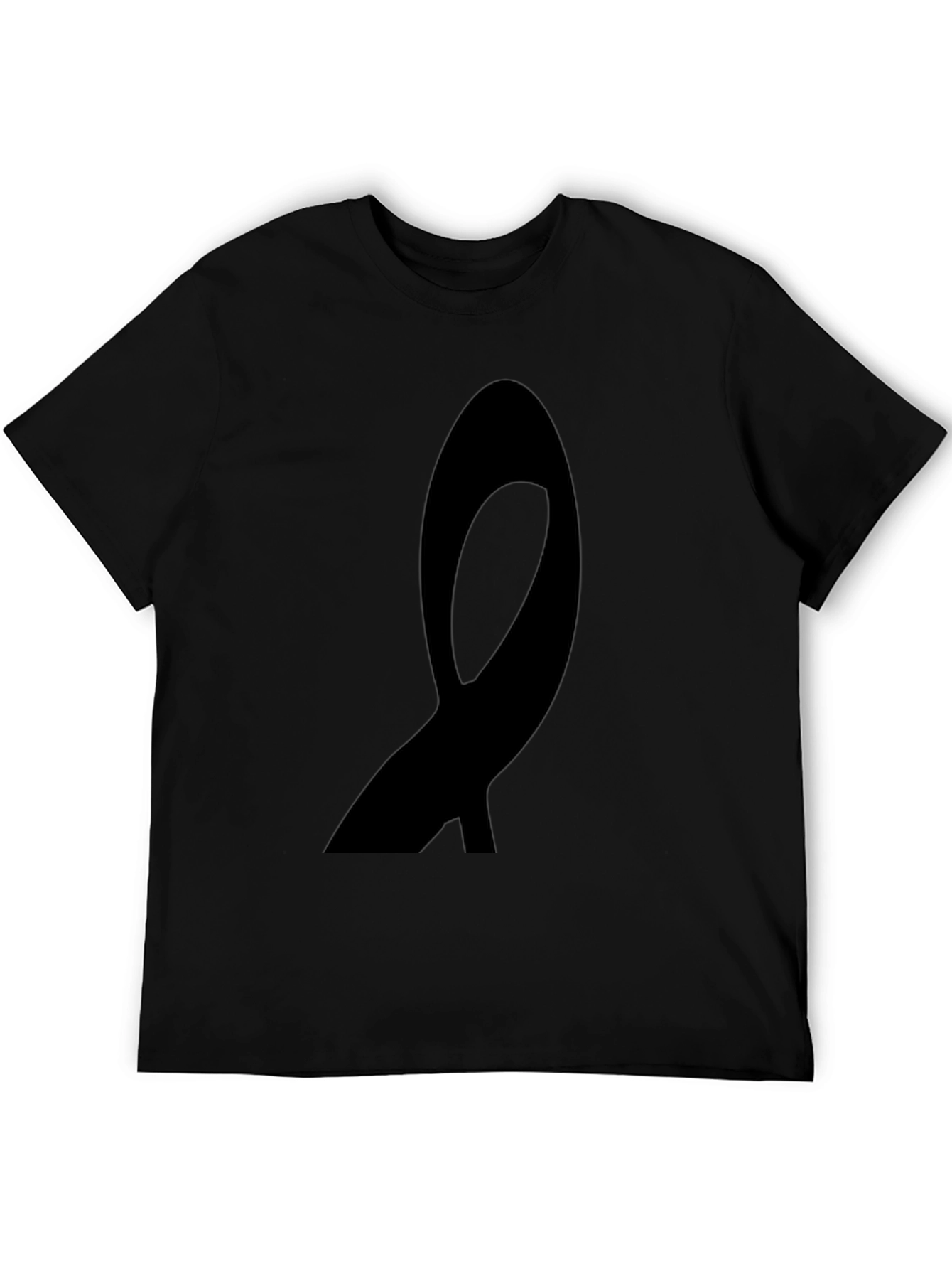 Black Ribbon Graphic Tee - Awareness Support T-Shirt