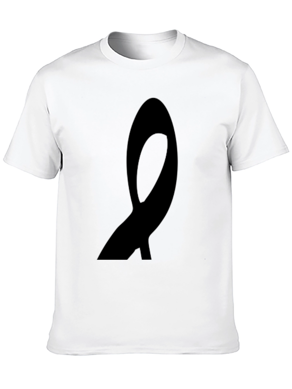 Black Ribbon Graphic Tee - Awareness Support T-Shirt