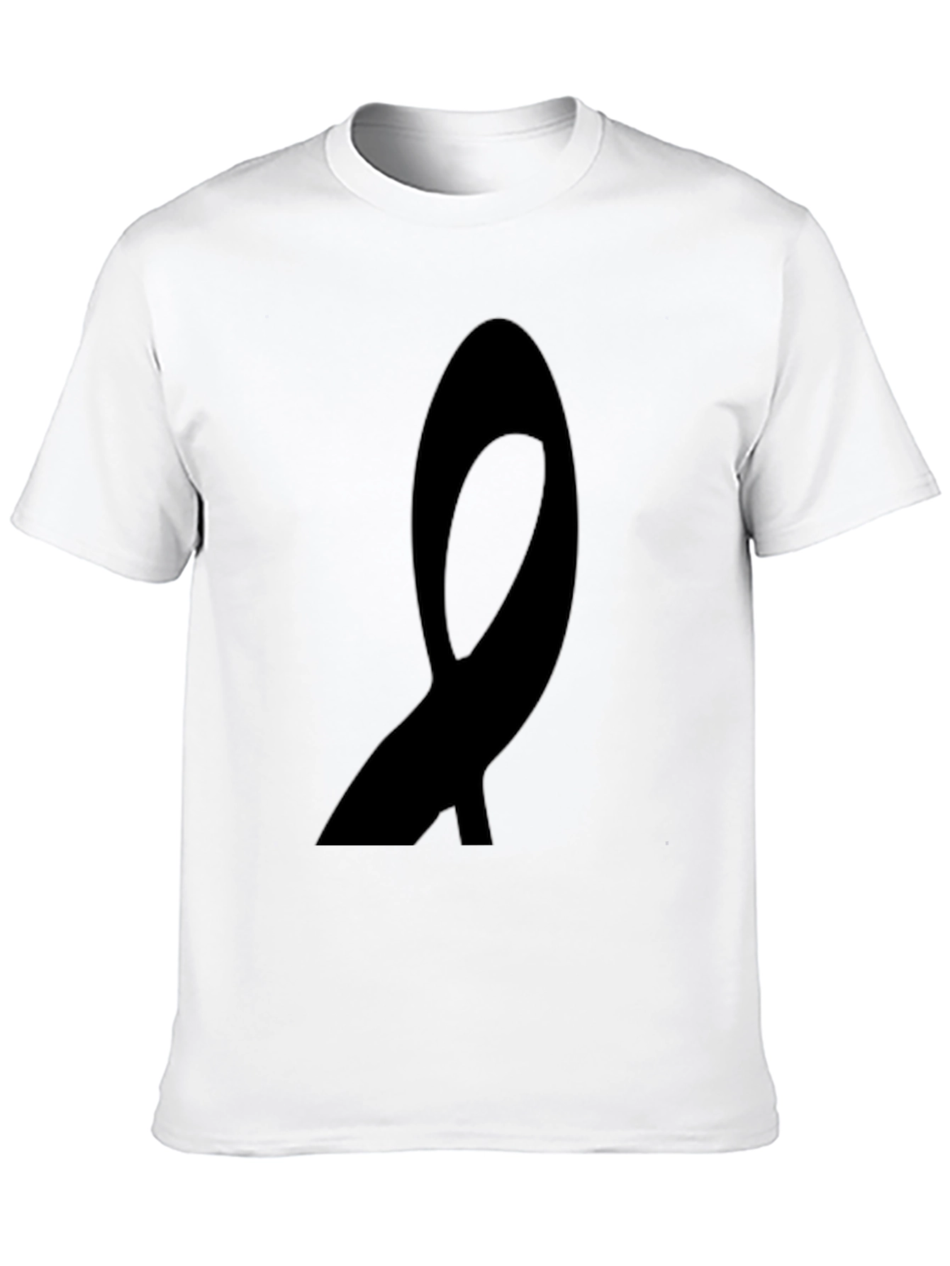 Black Ribbon Graphic Tee - Awareness Support T-Shirt