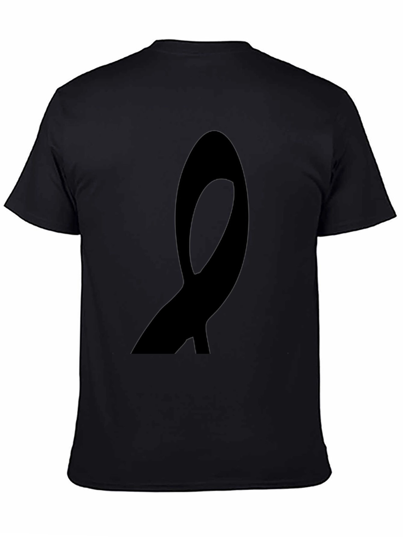 Black Ribbon Graphic Tee - Awareness Support T-Shirt