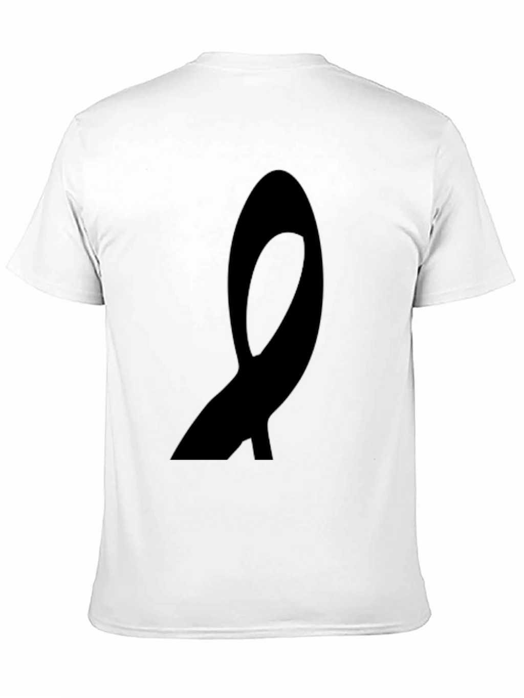 Black Ribbon Graphic Tee - Awareness Support T-Shirt