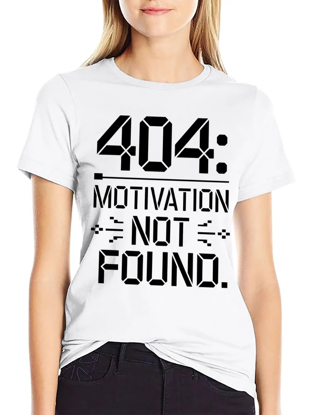404 Motivation Not Found - Funny Work Life Tee Breathable Graphic T-Shirt – Perfect For Casual Days