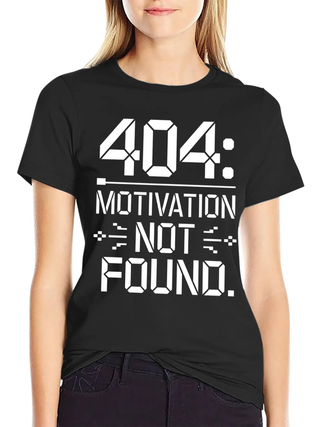 404 Motivation Not Found - Funny Work Life Tee Breathable Graphic T-Shirt – Perfect For Casual Days