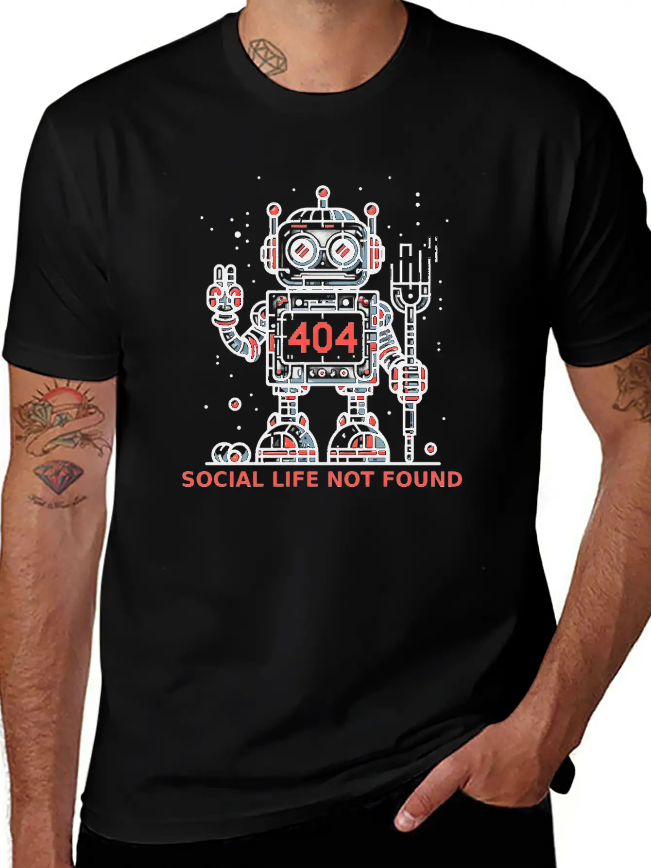 404: Social Life Not Found Relaxed Everyday Tee – Lightweight And Durable Cotton