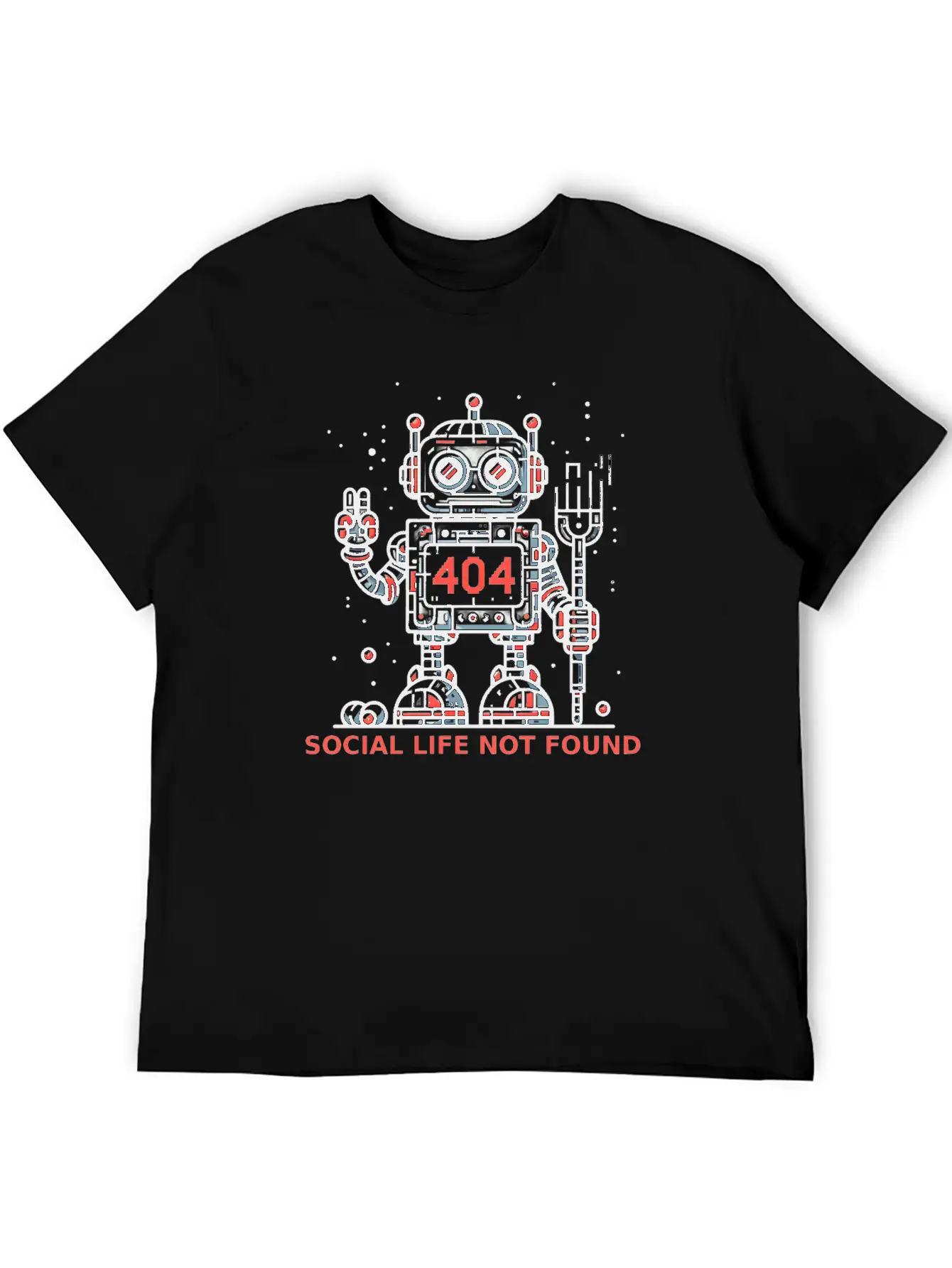 404: Social Life Not Found Relaxed Everyday Tee – Lightweight And Durable Cotton