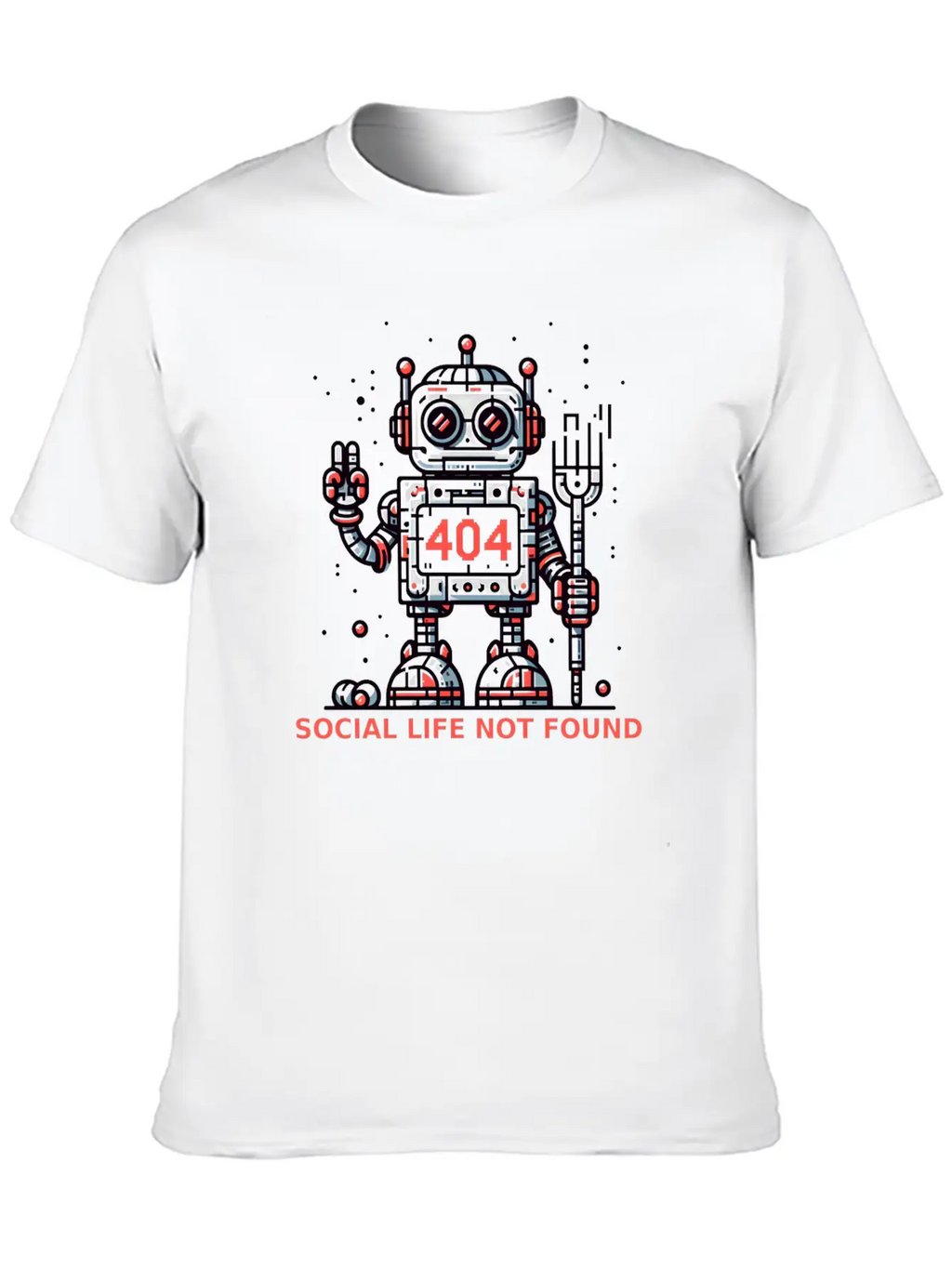 404: Social Life Not Found Relaxed Everyday Tee – Lightweight And Durable Cotton