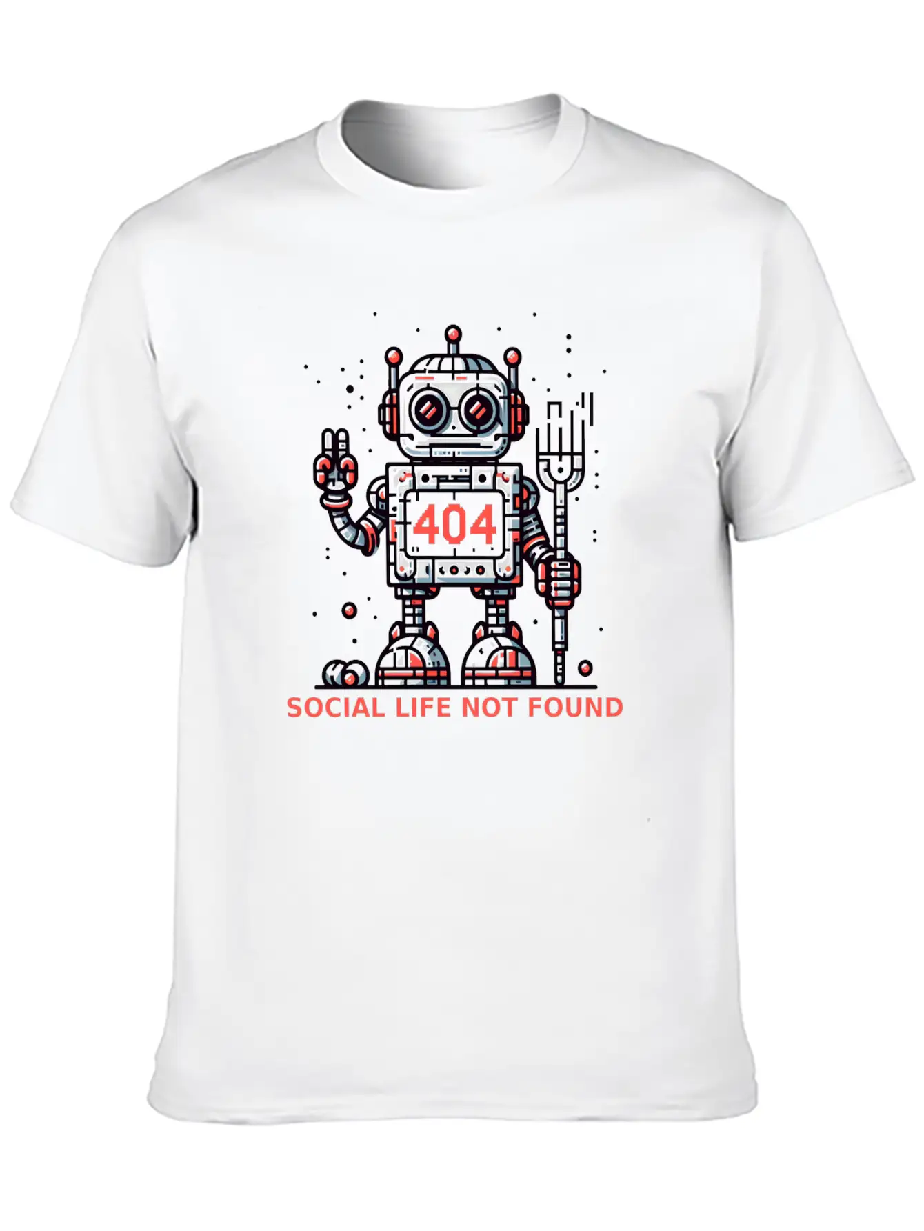 404: Social Life Not Found Relaxed Everyday Tee – Lightweight And Durable Cotton