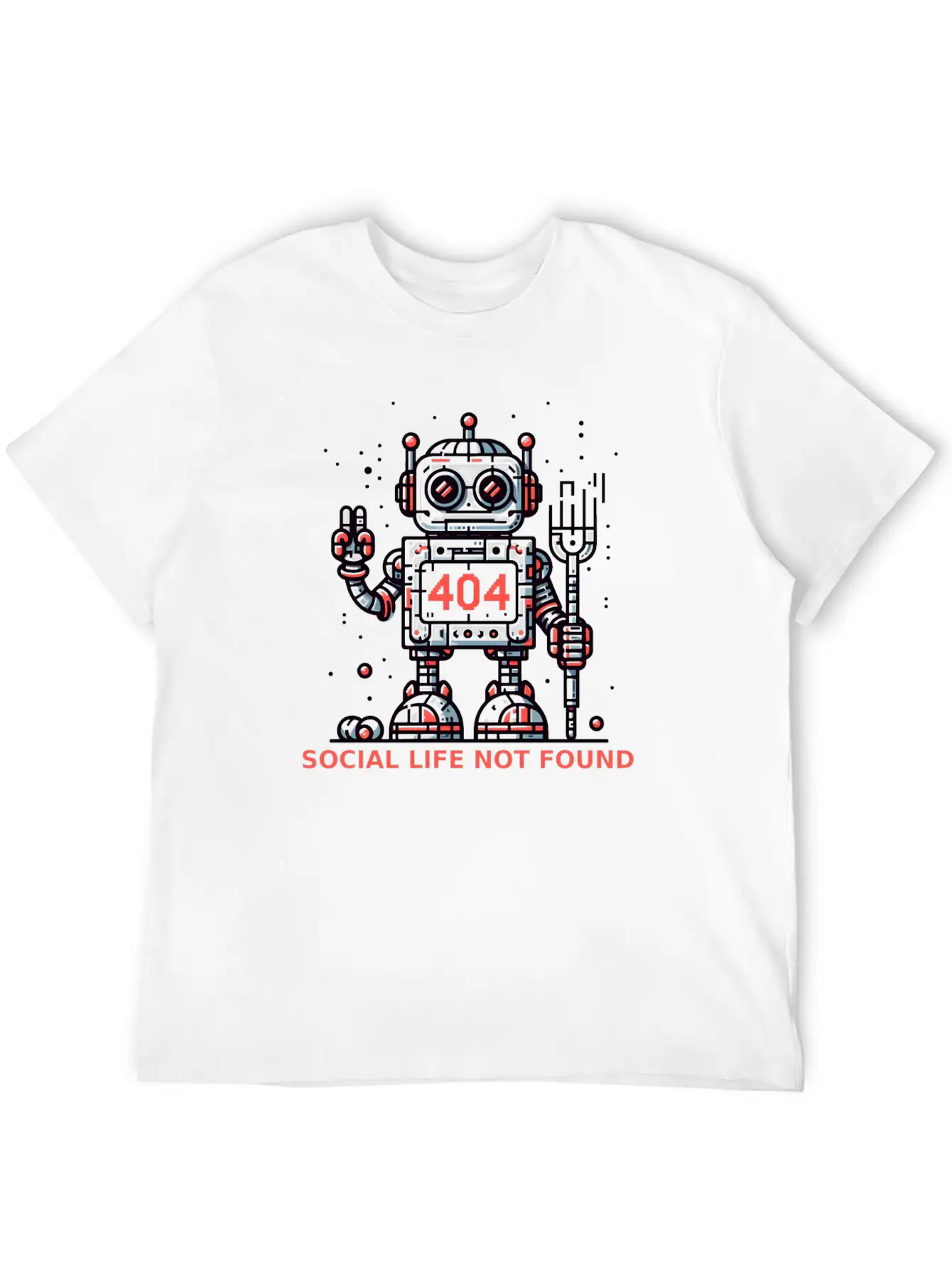 404: Social Life Not Found Relaxed Everyday Tee – Lightweight And Durable Cotton