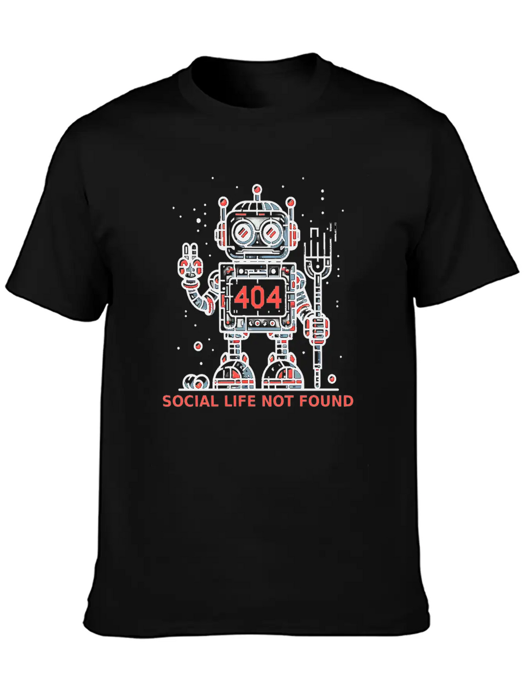 404: Social Life Not Found Relaxed Everyday Tee – Lightweight And Durable Cotton