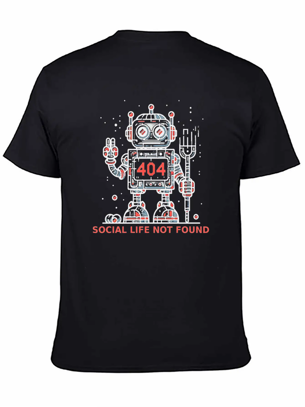 404: Social Life Not Found Relaxed Everyday Tee – Lightweight And Durable Cotton