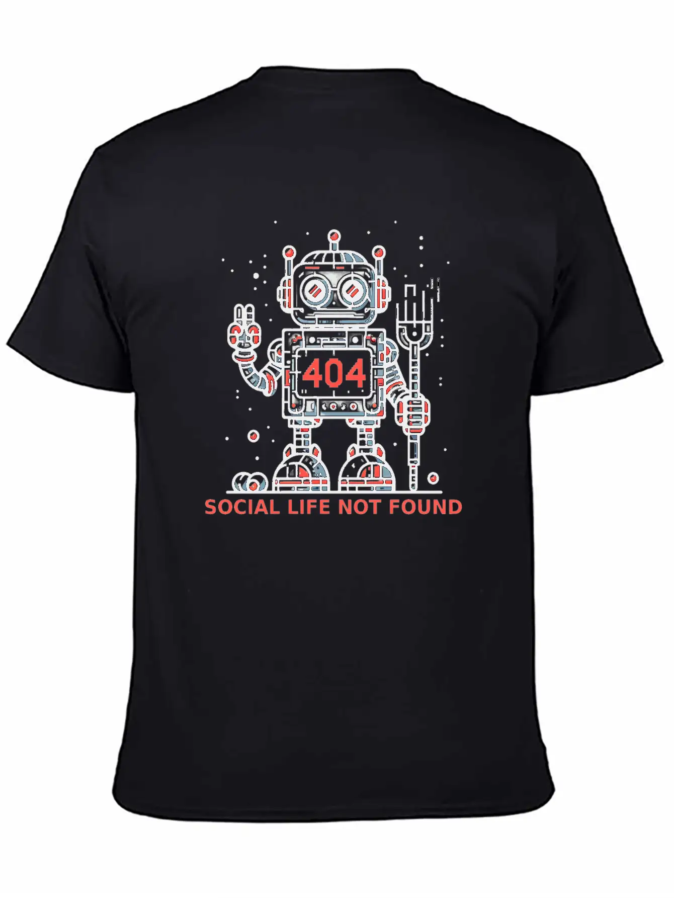 404: Social Life Not Found Relaxed Everyday Tee – Lightweight And Durable Cotton