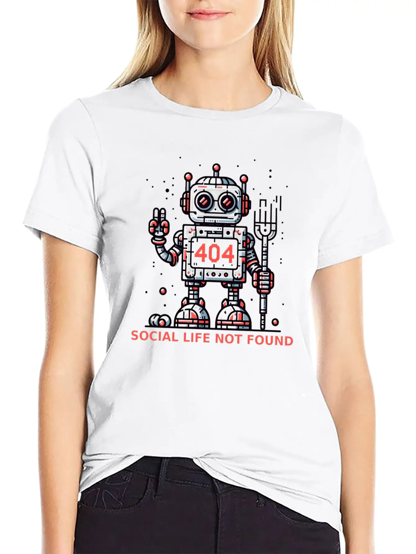 404: Social Life Not Found Relaxed Everyday Tee – Lightweight And Durable Cotton