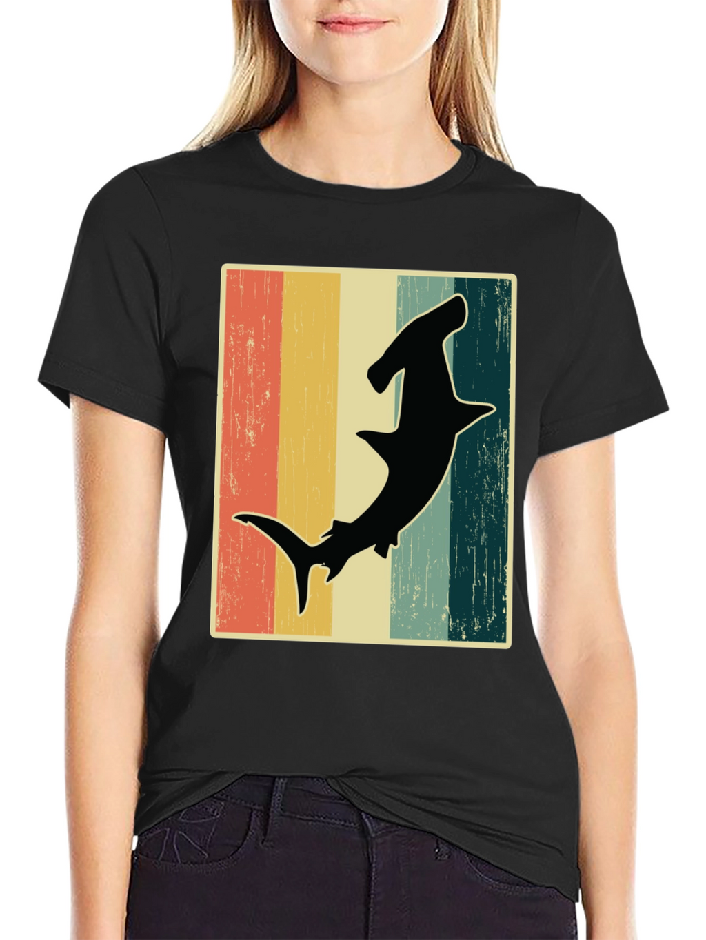 Retro Hammerhead Shark Graphic Tee