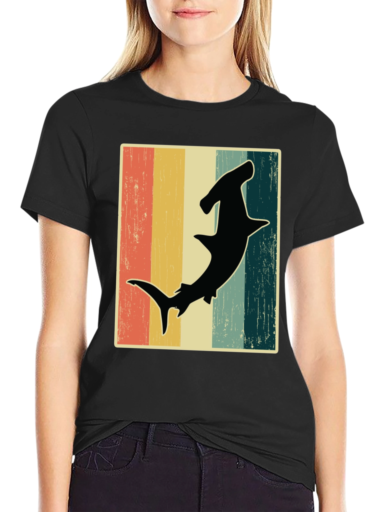 Retro Hammerhead Shark Graphic Tee