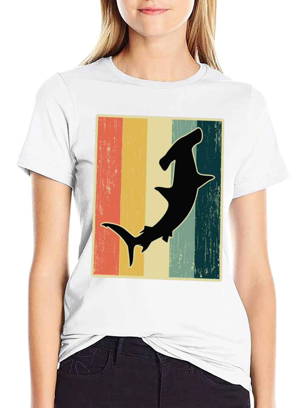 Retro Hammerhead Shark Graphic Tee