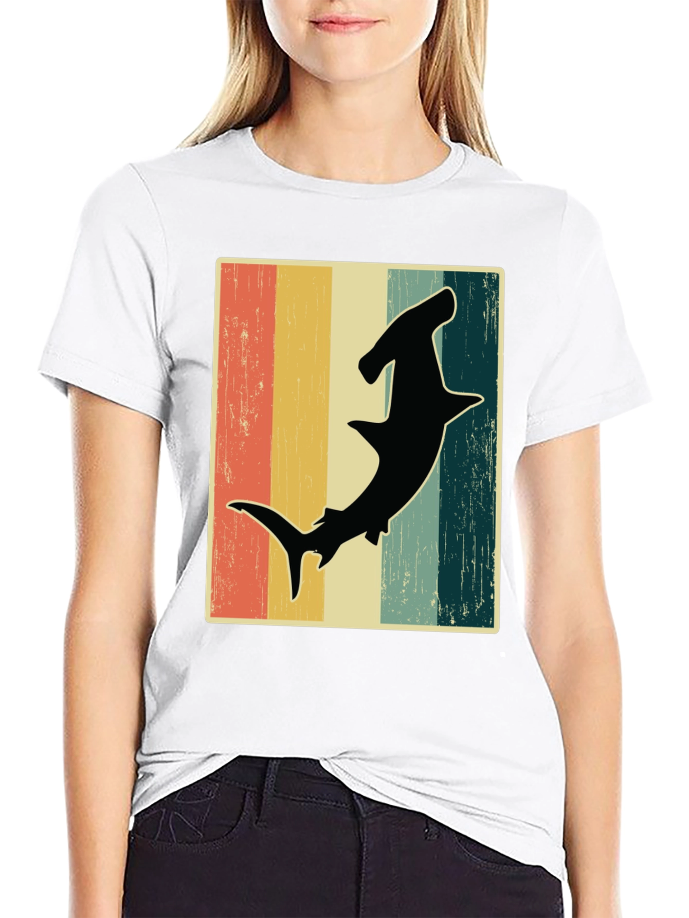 Retro Hammerhead Shark Graphic Tee