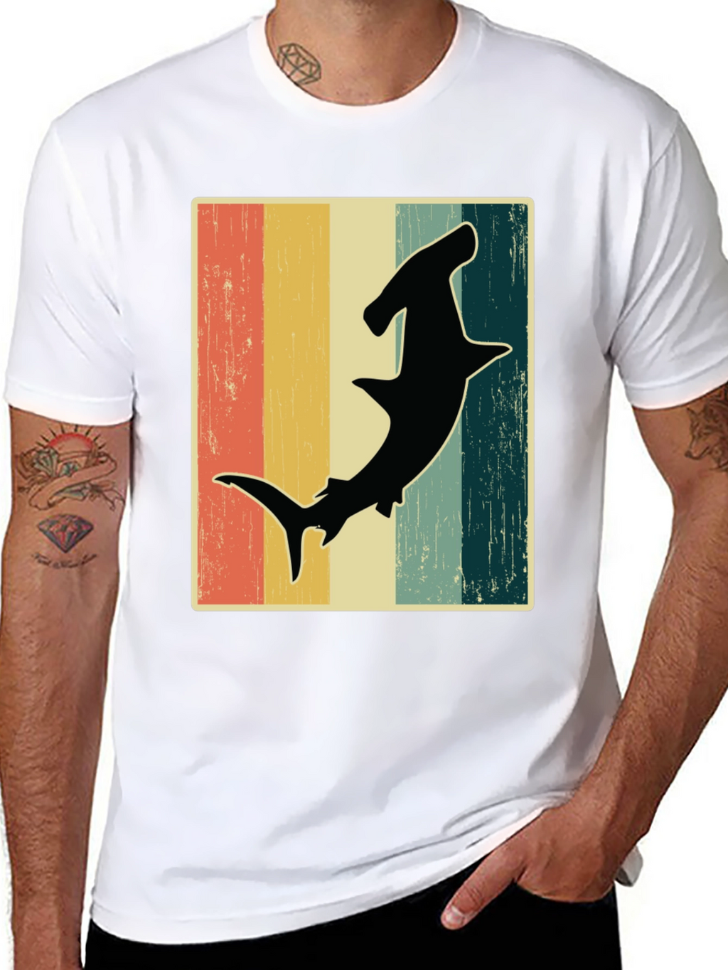 Retro Hammerhead Shark Graphic Tee