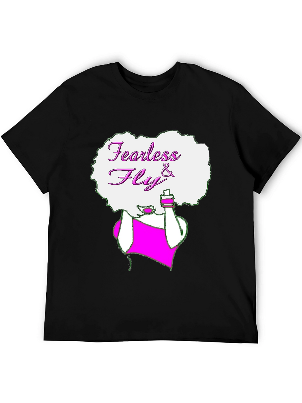 Fearless & Fly Graphic T-Shirt - Black Cotton Tee