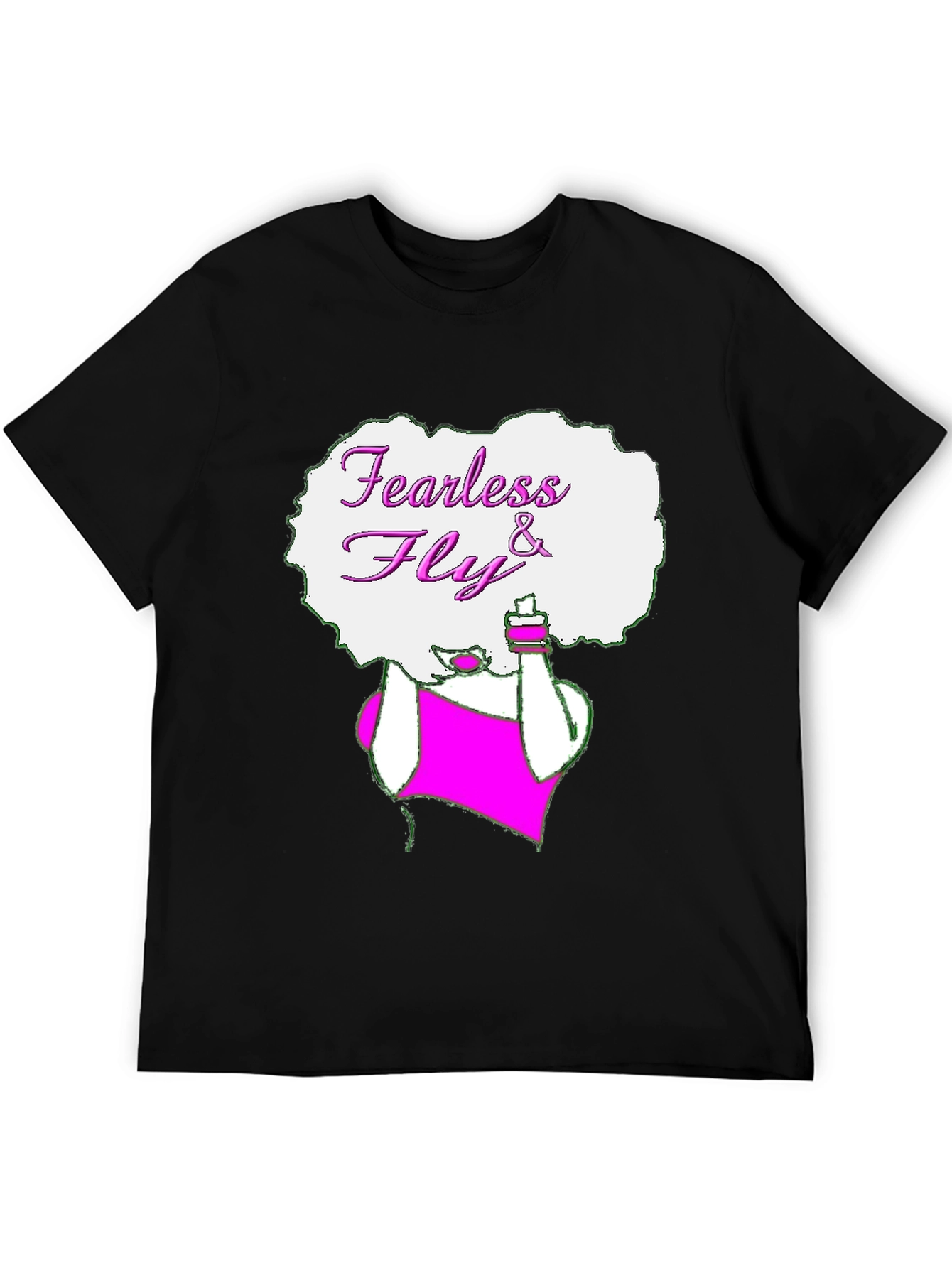 Fearless & Fly Graphic T-Shirt - Black Cotton Tee